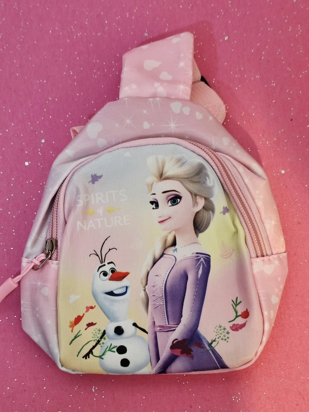 Disney Pink Elsa & Olaf Kids Sling Backpack